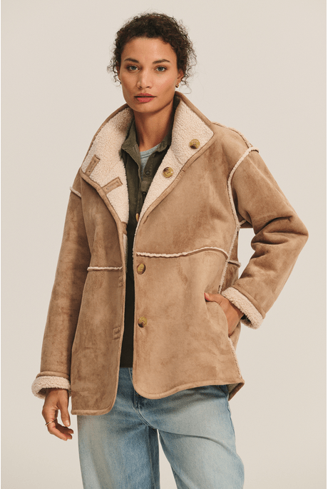 Lux Sherpa Jacket Woman VELVET S SAND