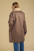 Lux Suede Fur Coats Woman VELVET