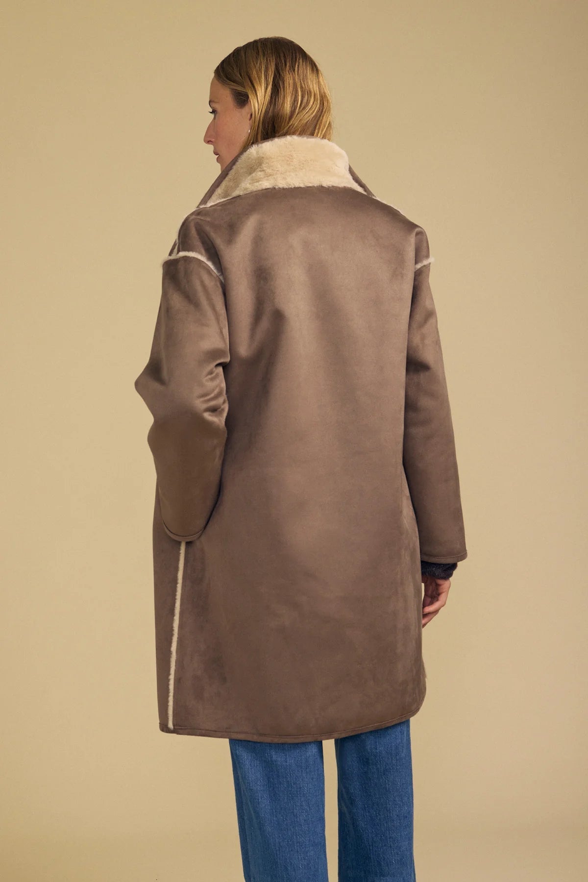 Lux Suede Fur Coats Woman VELVET