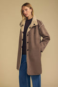 Lux Suede Fur Coats Woman VELVET