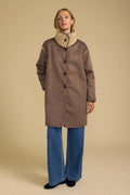 Lux Suede Fur Coats Woman VELVET
