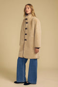 Lux Suede Fur Coats Woman VELVET M Faded Coco