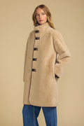 Lux Suede Fur Coats Woman VELVET S Faded Coco