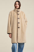 Lux Suede Fur Coats Woman VELVET XS Faded Coco