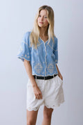MARNIE BLOUSE Blouses Melissa Nepton Lt Blue Denim XS