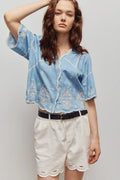 MARNIE BLOUSE Blouses Melissa Nepton Lt Blue Denim S