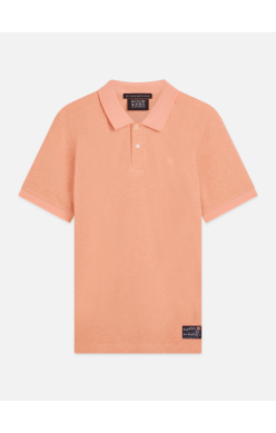 Melange Chest Logo Regular-Fit Polo Scotch Soda Homme