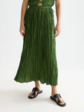 Micro Pleat Skirt Dresses Scotch Soda Femme Garden Green M