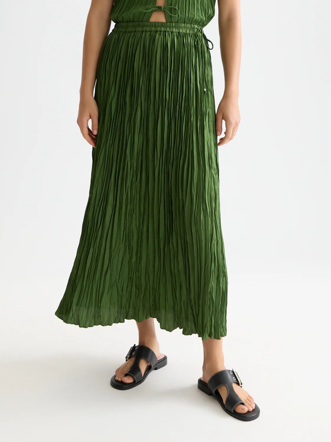 Micro Pleat Skirt Dresses Scotch Soda Femme Garden Green M