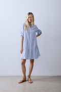 MOREL DRESS Melissa Nepton Blue Pin Stripe M