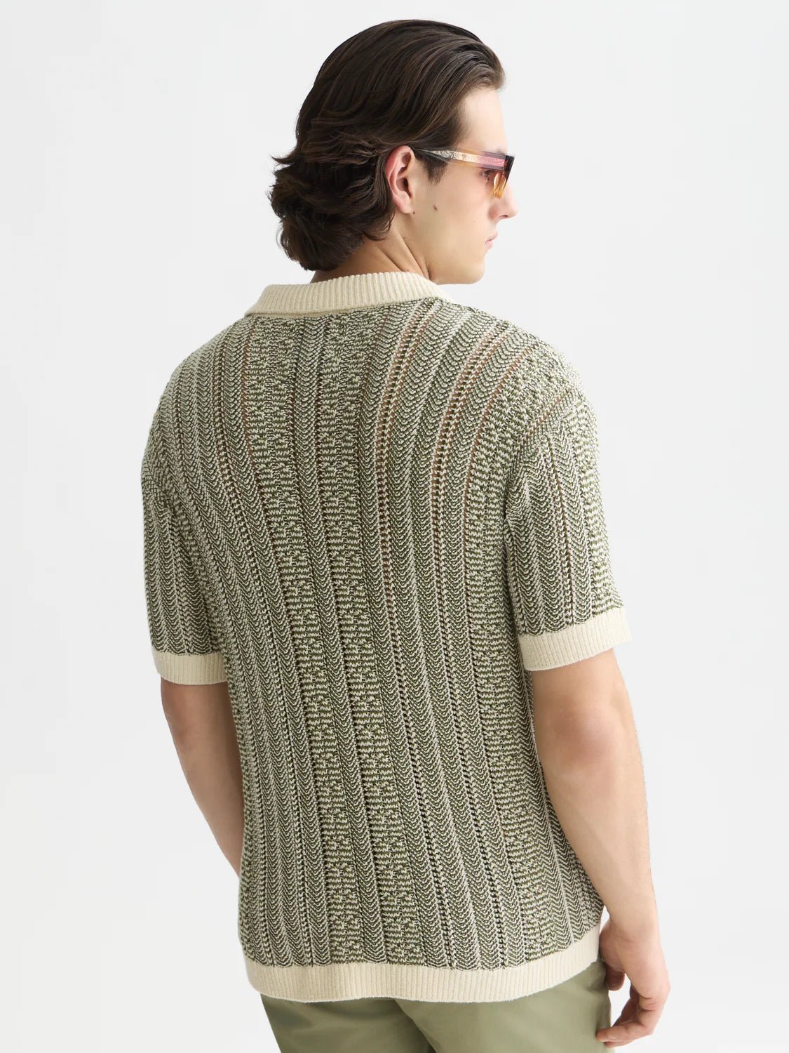 Multi Stitch Extra Dropped-Shoulder Polo Man Scotch & Soda Eggnog Melange M