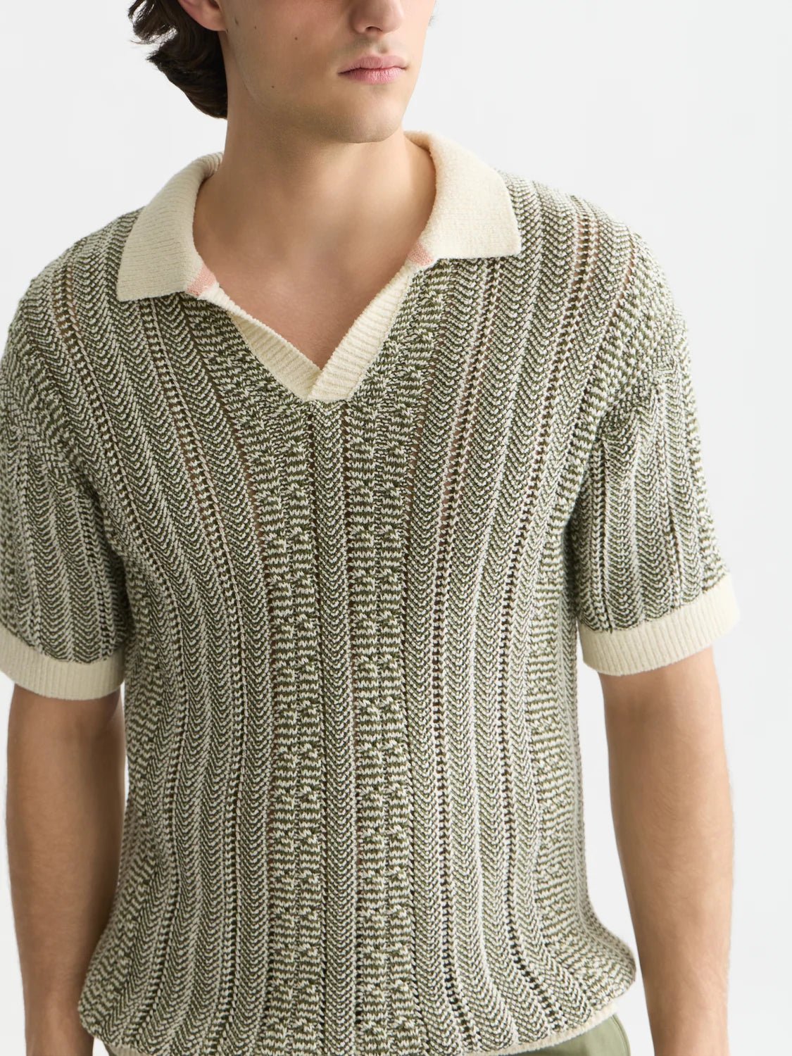 Multi Stitch Extra Dropped-Shoulder Polo Man Scotch & Soda Eggnog Melange S