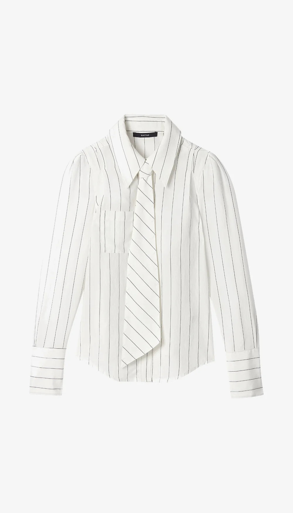 Neck Tie Box Pleat Shirt Woman Smythe 10
