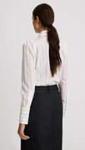 Neck Tie Box Pleat Shirt Woman Smythe 8