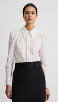 Neck Tie Box Pleat Shirt Woman Smythe S