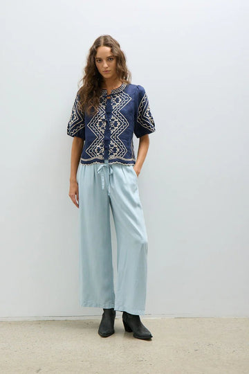 NINA BLOUSE Blouses Melissa Nepton Navy XS