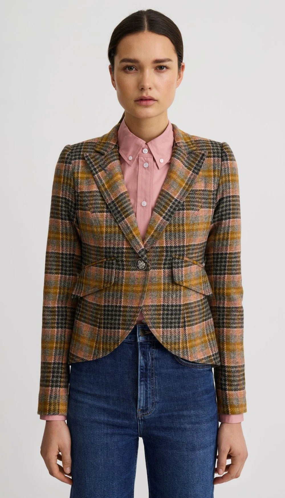 One Button Blazer Woman Smythe 8 Rose Multi