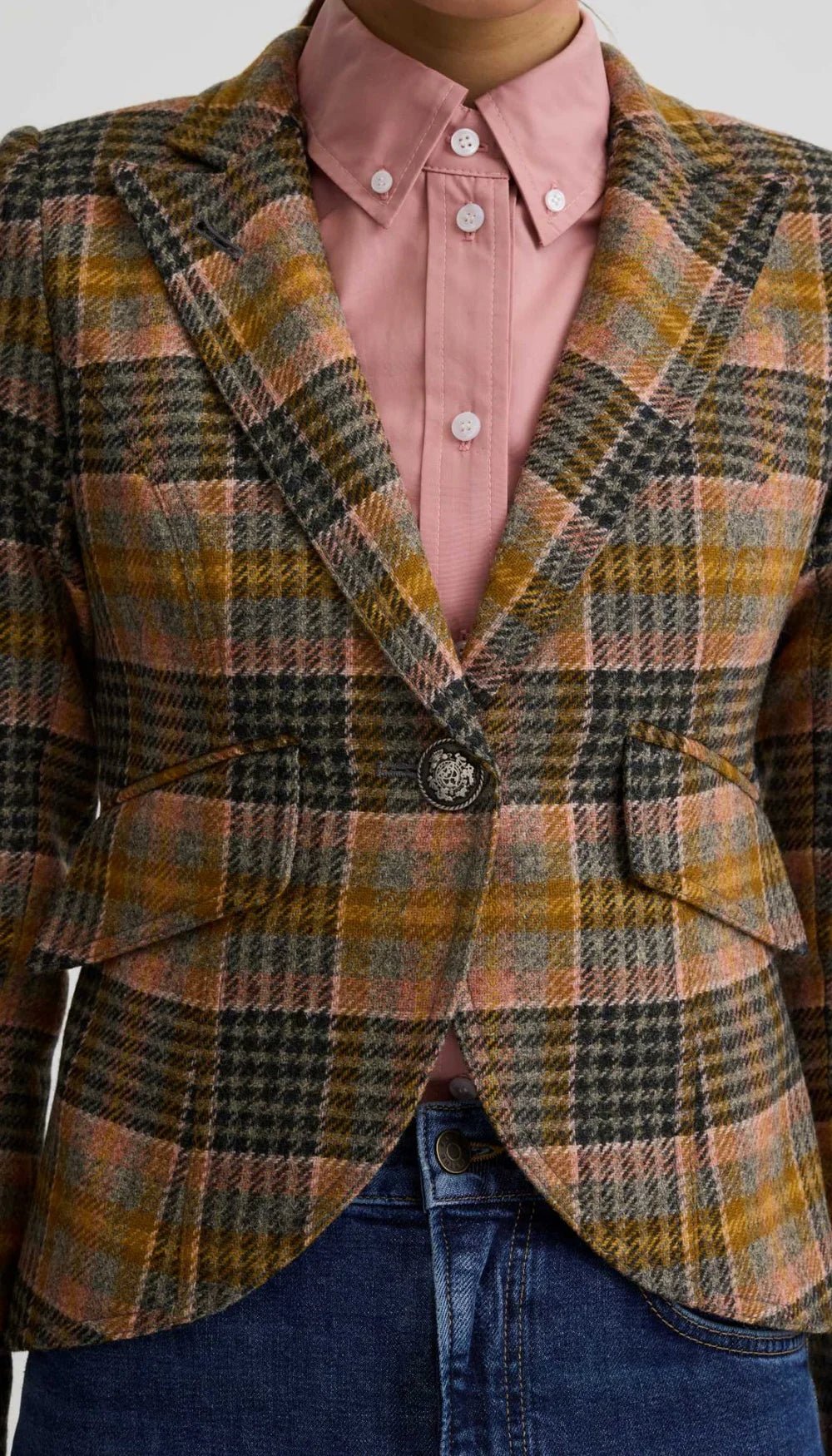 One Button Blazer Woman Smythe S Rose Multi