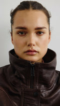 Oversized Leather Bomber Woman Smythe