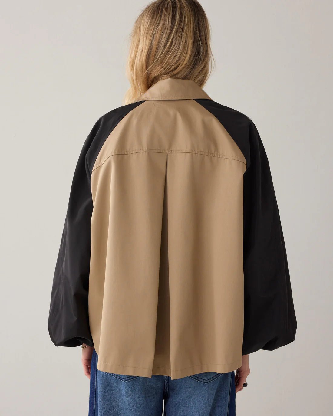Oversized trench coat with contrast jacket SUMMUM