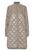 Pearl Quilted Coat women's clothing ILSE JACOBSEN 146-TAUPE 34
