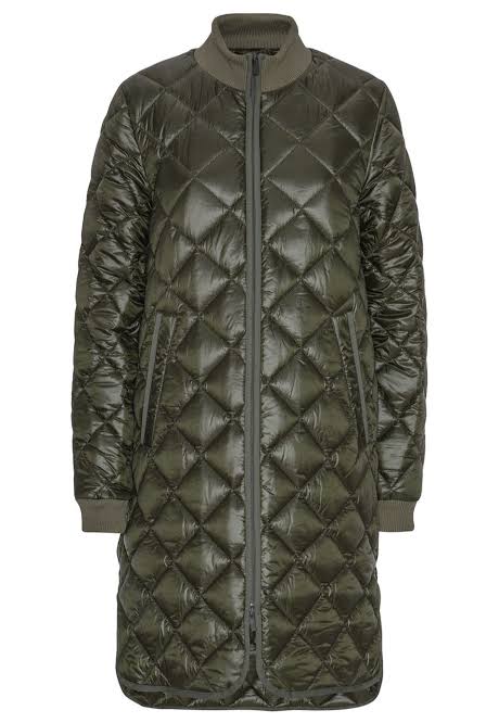 Pearl Quilted Coat Woman ILSE JACOBSEN 465-DEEP-OLIVE 34