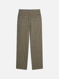 Pleated Pinstriped Cotton-Linen Loose Straight-Fit Chino Men Trousers Scotch Soda Homme