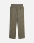 Pleated Pinstriped Cotton-Linen Loose Straight-Fit Chino Men Trousers Scotch Soda Homme