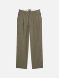 Pleated Pinstriped Cotton-Linen Loose Straight-Fit Chino Men Trousers Scotch Soda Homme