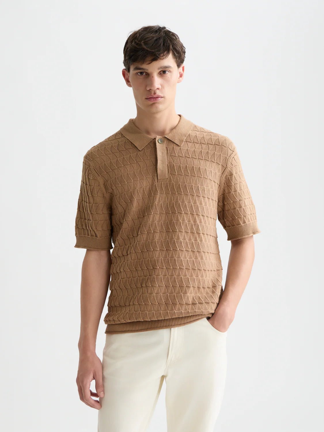 Pointelle Knitted Regular Fit Polo Scotch Soda Homme