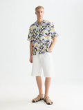 Printed Stitched Relaxed-Fit Short-Sleeved Shirt Men Shirts Scotch Soda Homme