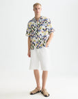 Printed Stitched Relaxed-Fit Short-Sleeved Shirt Men Shirts Scotch Soda Homme