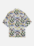 Printed Stitched Relaxed-Fit Short-Sleeved Shirt Men Shirts Scotch Soda Homme