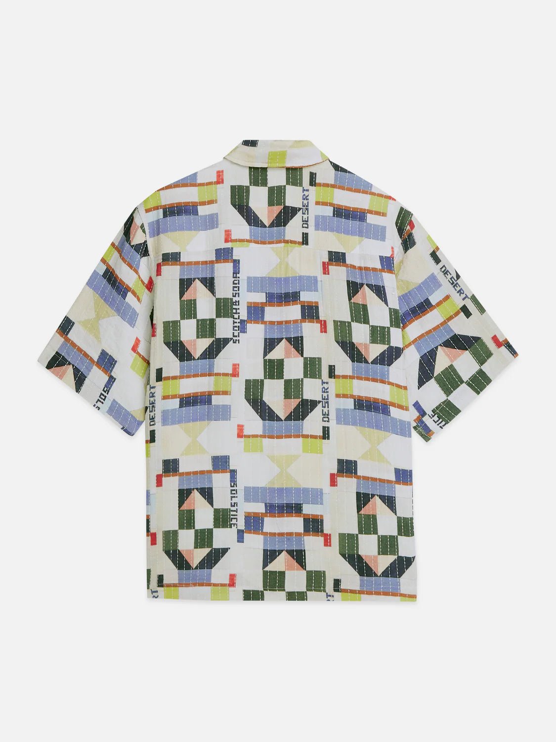Printed Stitched Relaxed-Fit Short-Sleeved Shirt Men Shirts Scotch Soda Homme