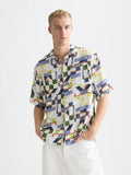 Printed Stitched Relaxed-Fit Short-Sleeved Shirt Men Shirts Scotch Soda Homme