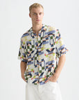 Printed Stitched Relaxed-Fit Short-Sleeved Shirt Men Shirts Scotch Soda Homme
