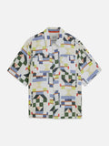 Printed Stitched Relaxed-Fit Short-Sleeved Shirt Men Shirts Scotch Soda Homme
