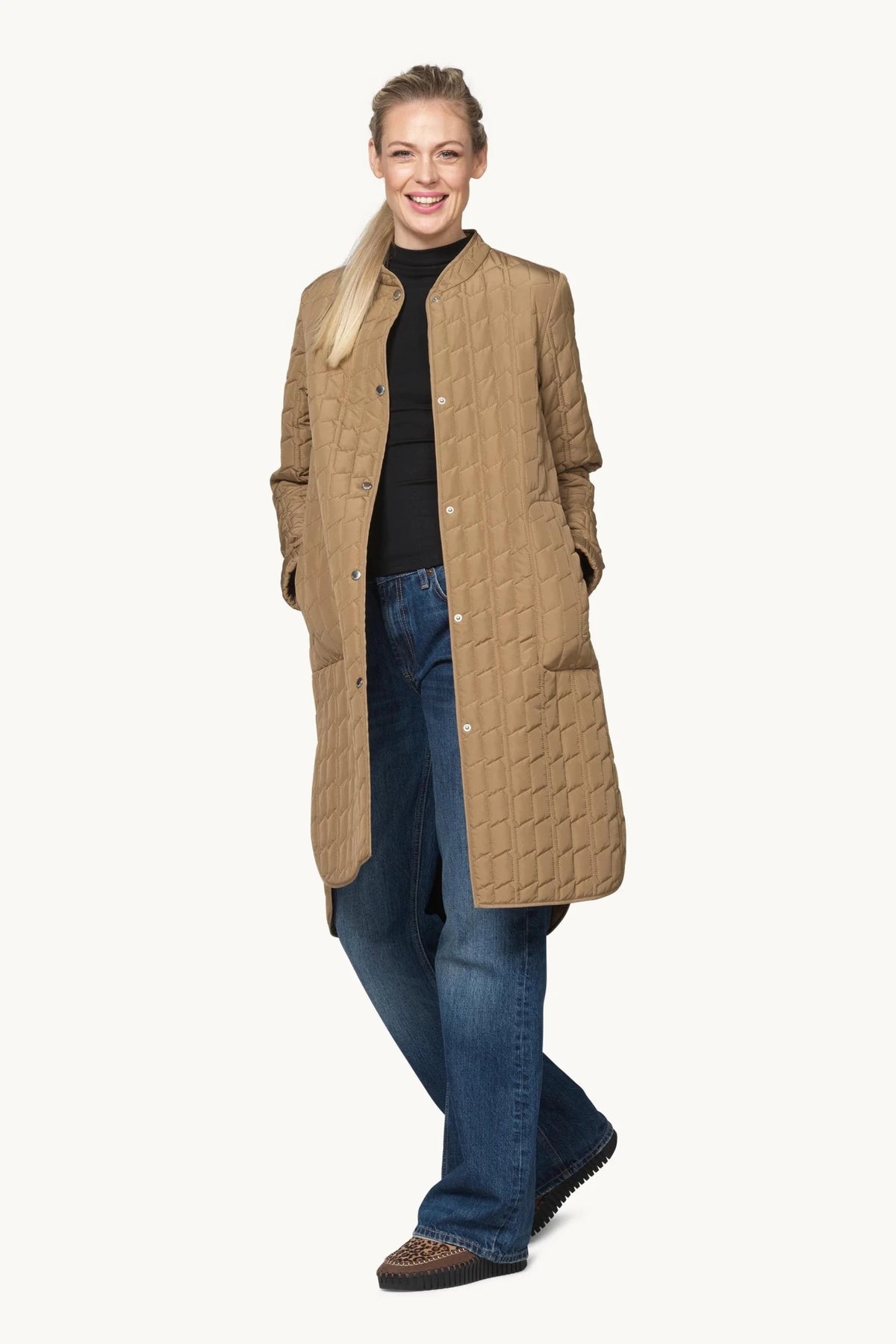 Quilted Jacket Woman ILSE JACOBSEN 273-SEPIA-TINT 34