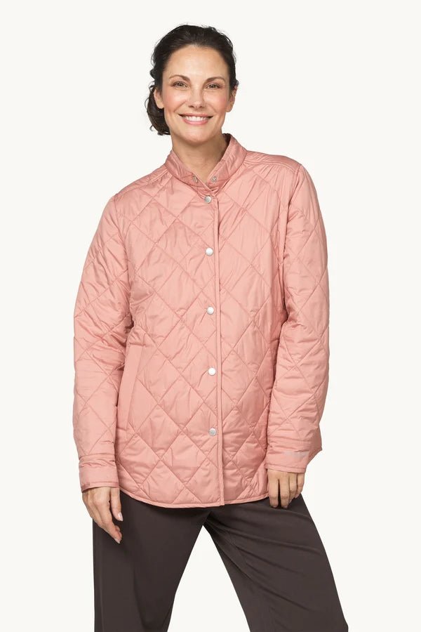 Quilted Shirt Jacket Woman ILSE JACOBSEN 273-SEPIA-TINT 34
