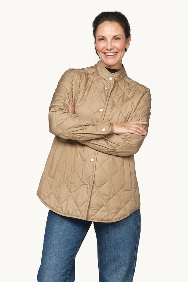 Quilted Shirt Jacket Woman ILSE JACOBSEN SEPIA 34