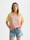 Raglan Artwork Loose Fit T-Shirt T-Shirts Scotch Soda Femme Canyon Clay S