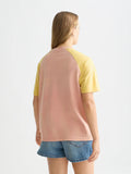 Raglan Artwork Loose Fit T-Shirt T-Shirts Scotch Soda Femme Canyon Clay M
