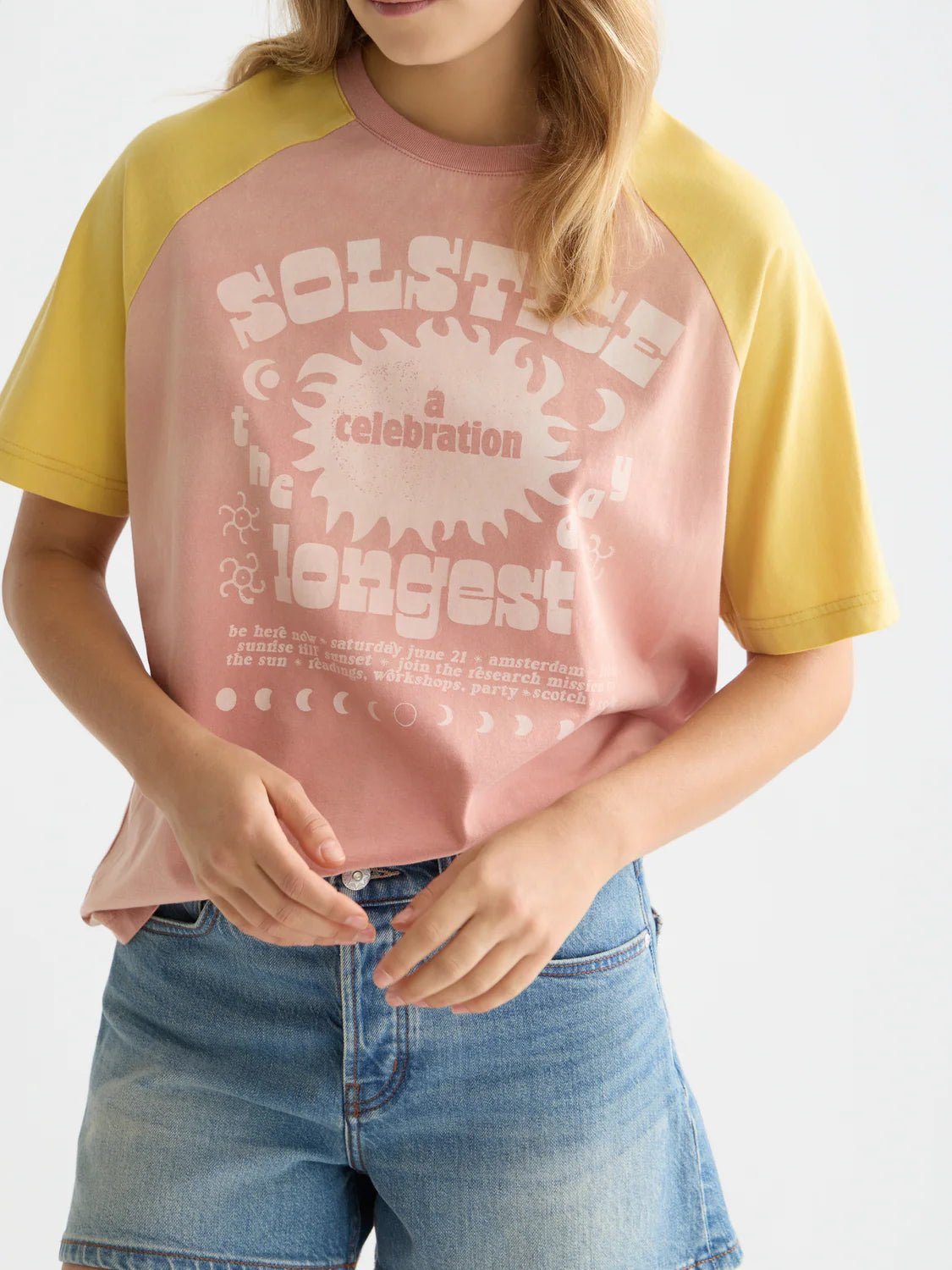Raglan Artwork Loose Fit T-Shirt T-Shirts Scotch Soda Femme Canyon Clay L