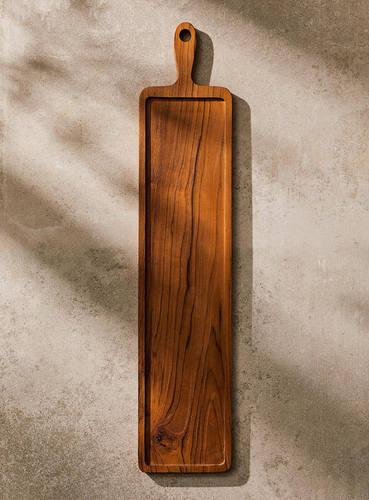RECTANGULAR TEAK WOOD TRAY CUISINE Crusoe