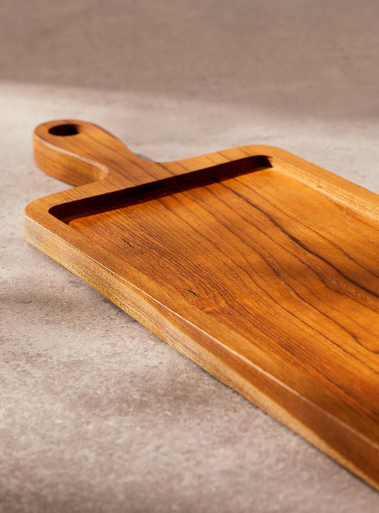 RECTANGULAR TEAK WOOD TRAY CUISINE Crusoe