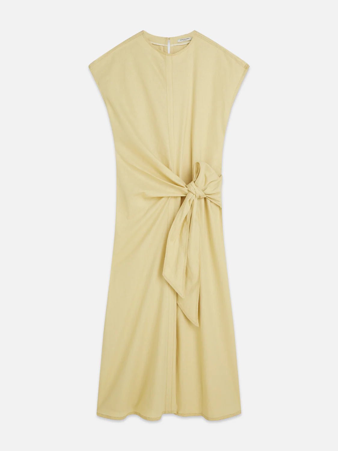 Relaxed Linen Blend Tie Dress Dresses Scotch Soda Femme Parsnip 38
