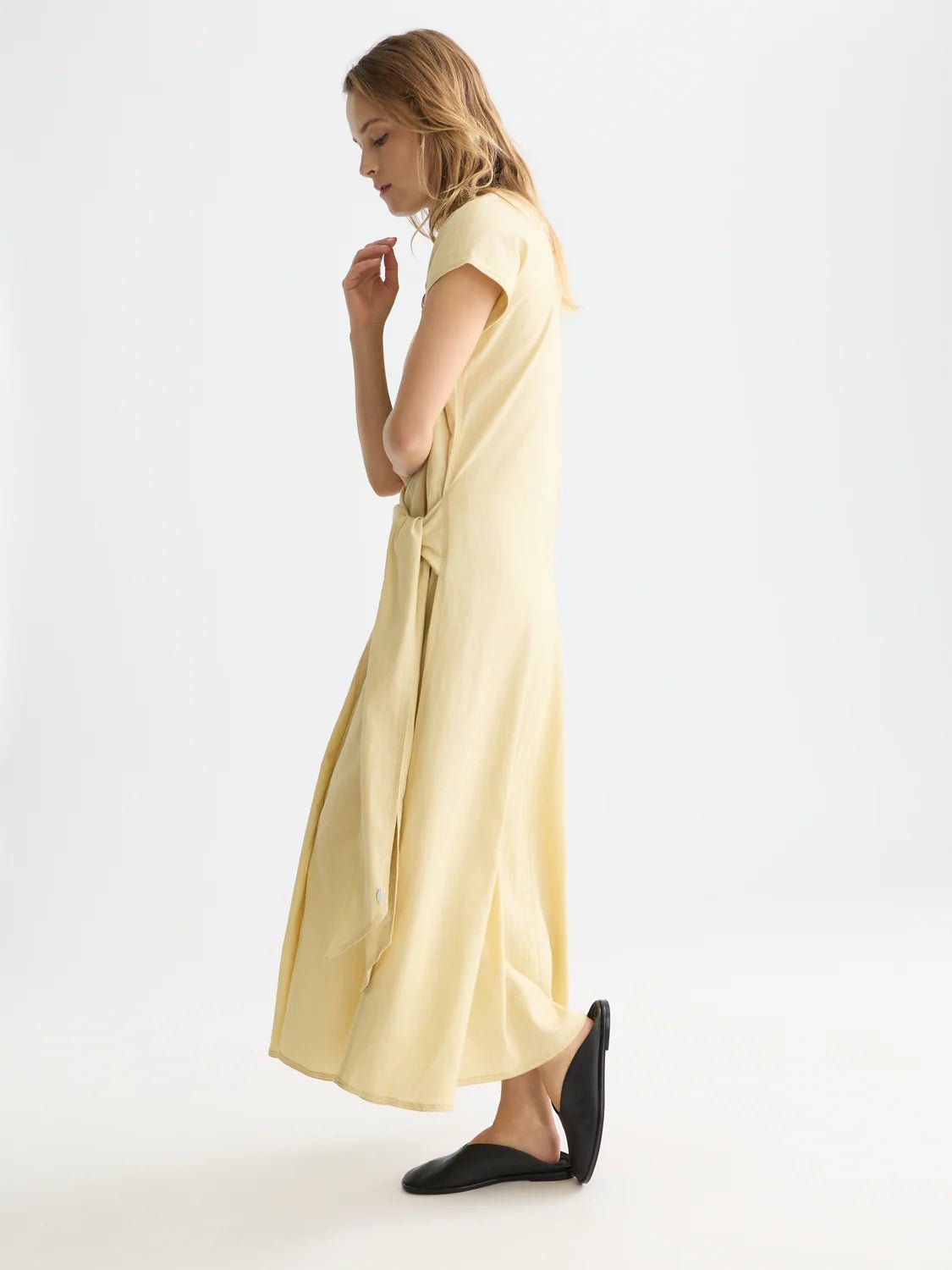 Relaxed Linen Blend Tie Dress Dresses Scotch Soda Femme