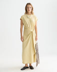 Relaxed Linen Blend Tie Dress Dresses Scotch Soda Femme Parsnip 34