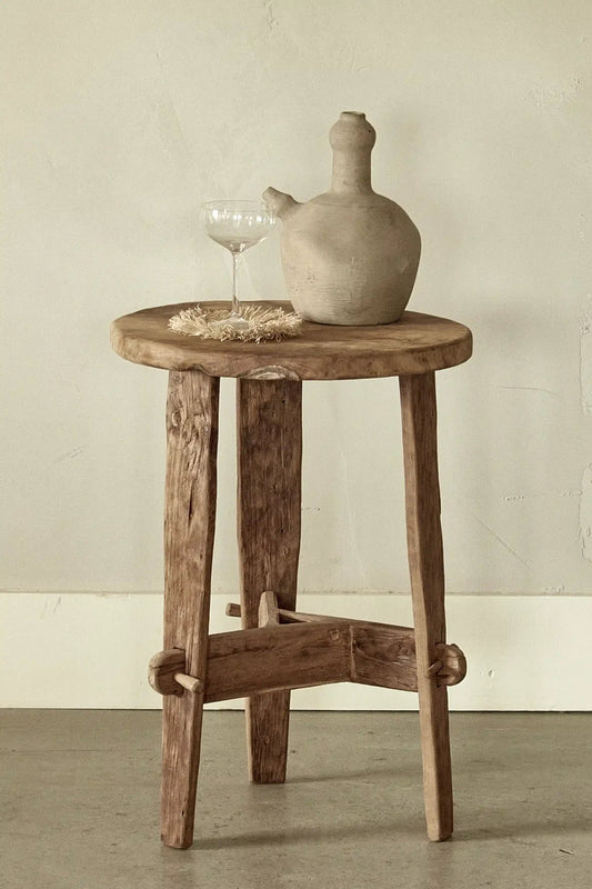 REMBRANDT SIDE TABLE IN RECYCLED TEAK Crusoe consigne high