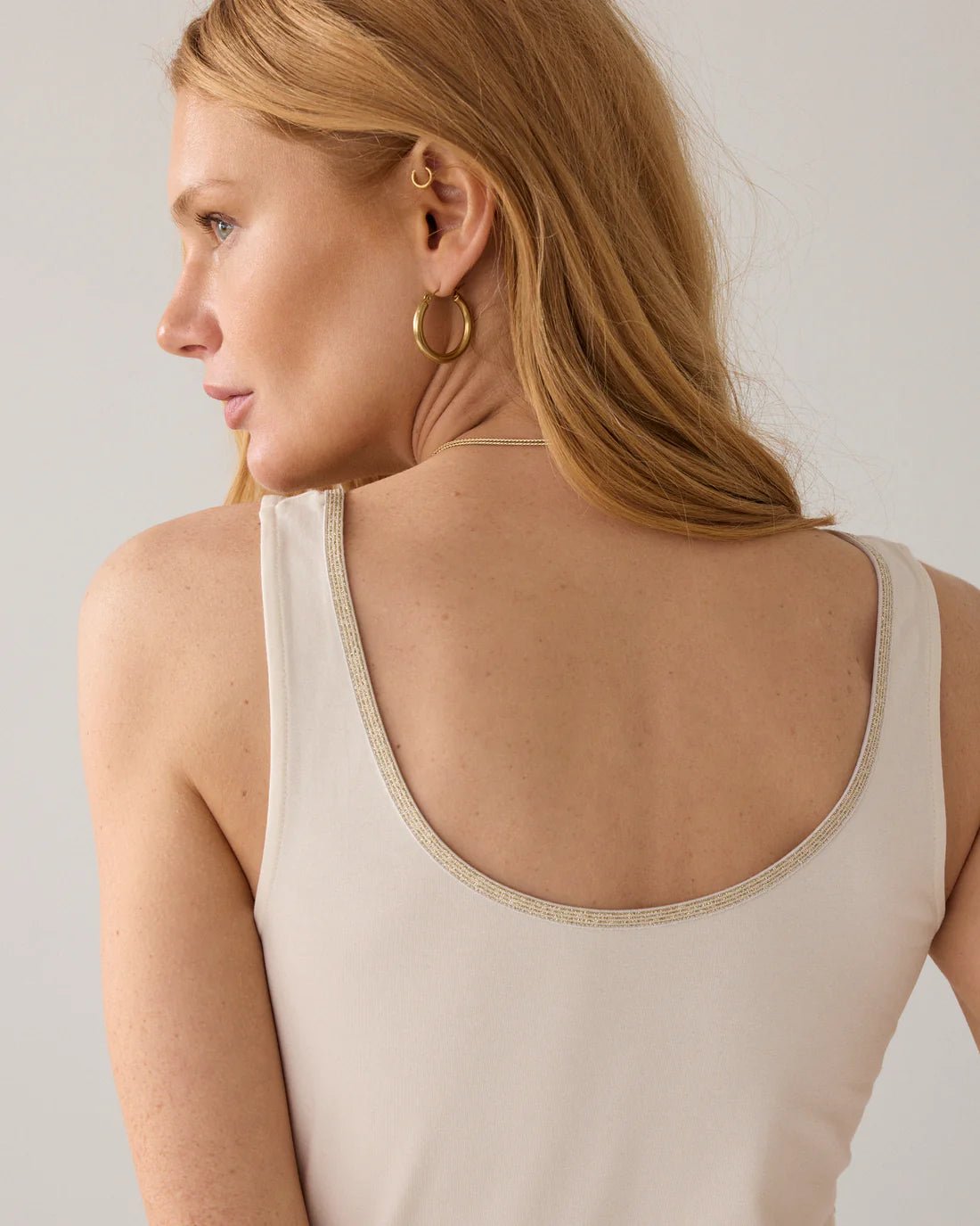 Reversible singlet with glitter trim T-Shirts SUMMUM